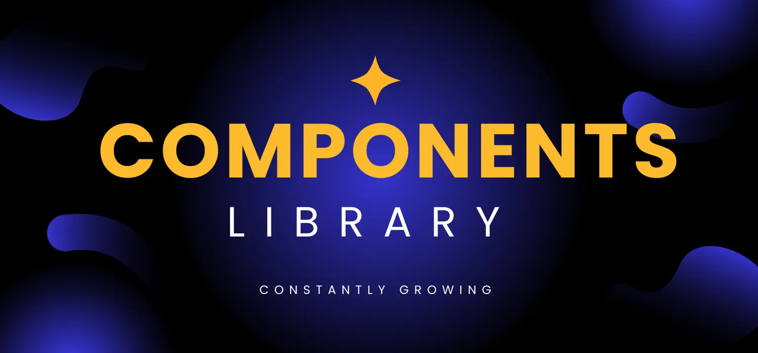Says 'Components Library, constantly growing'